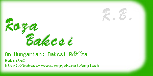 roza bakcsi business card